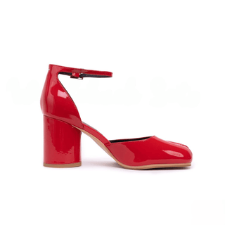 Red Tabi Pumps Split - Toe Heels - Sofia Romano