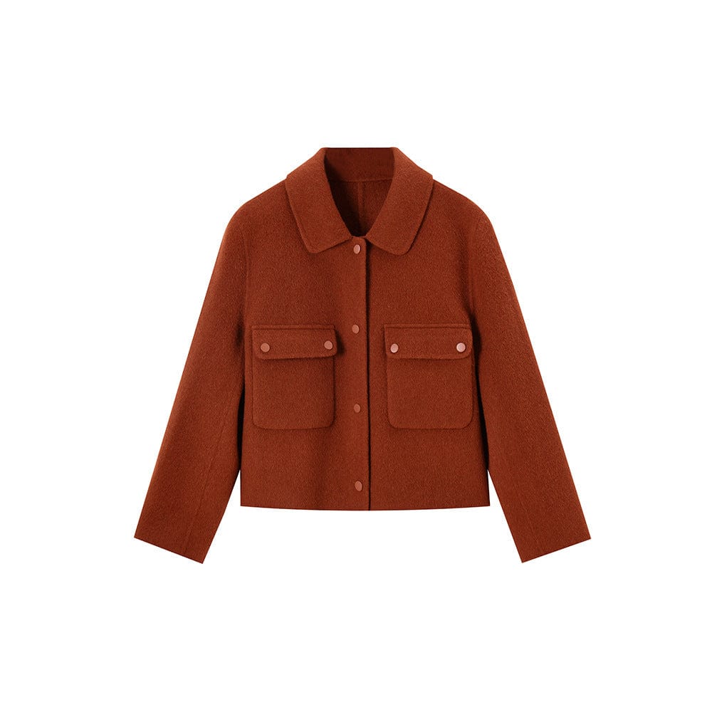 Rust Wool Jacket - Sofia Romano