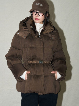 Short Belted Down Puffer Jacket - Sofia Romano