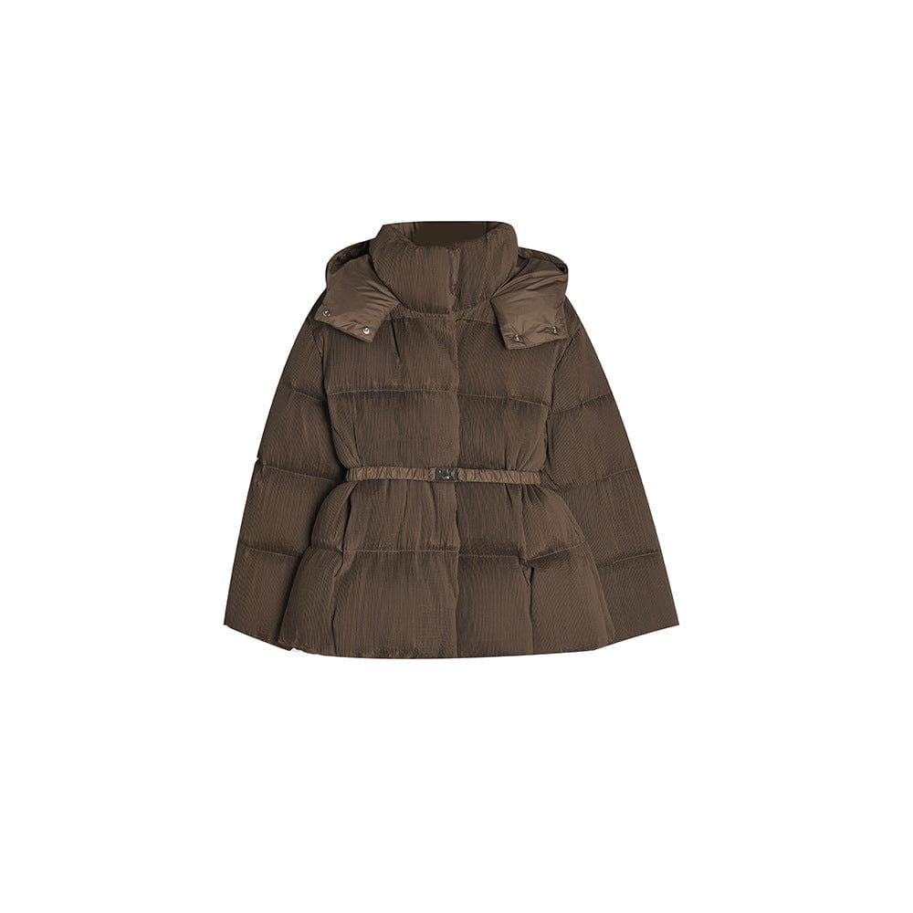 Short Belted Down Puffer Jacket - Sofia Romano