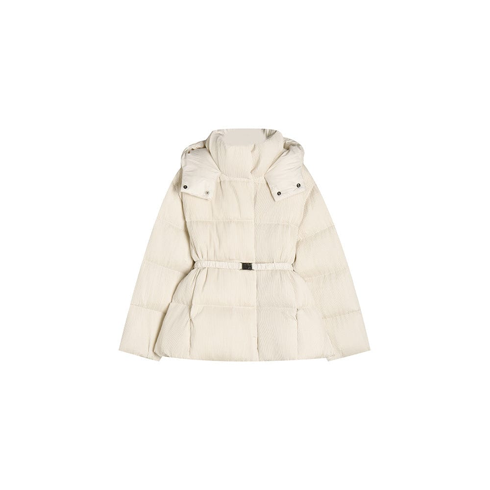 Short Belted Down Puffer Jacket - Sofia Romano