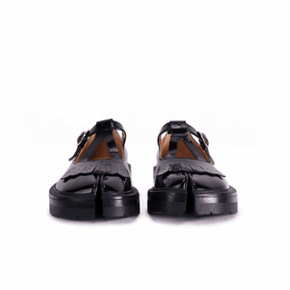 Split - Toe Leather Loafers with Chunky Cleated Sole for All - Day Comfort - Sofia Romano