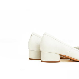 White Tabi Split - Toe Mary Jane Flats - Sofia Romano