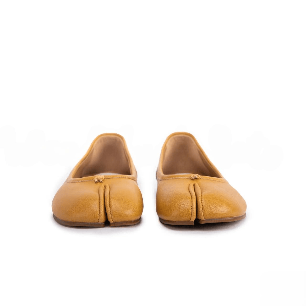 Yellow Leather Split - Toe Sandals - Sofia Romano